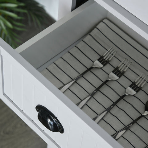 Rootz Kitchen Cabinet Buffet - Multi-purpose Bearing Cabinet - Storage Unit - Adjustable Shelves - 76.2 x 40.2 x 183 cm, Modern Grey Design