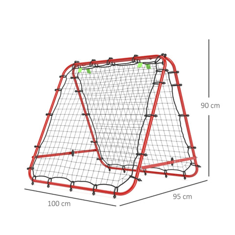 Rootz Folding Soccer Rebounder - Football Trainer - Handball Net - Enhances Ball Control - 100L x 95W x 90H cm