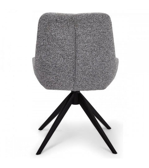 Rootz Dining Chair Set - Swivel Chair - Modern Dining Chairs - Luxurious Polyester Fabric - Foam Cushion Comfort - Sleek Metal Legs - 64cm x 56cm x 87cm