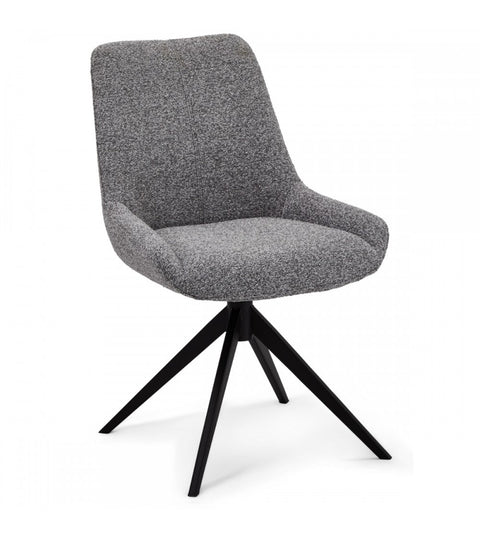 Rootz Dining Chair Set - Swivel Chair - Modern Dining Chairs - Luxurious Polyester Fabric - Foam Cushion Comfort - Sleek Metal Legs - 64cm x 56cm x 87cm