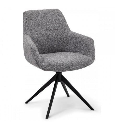 Rootz Dining Chair Set - Swivel Chair - Modern Dining Chairs - Luxurious Polyester Fabric - Foam Cushion Comfort - Sleek Metal Legs - 64cm x 56cm x 87cm