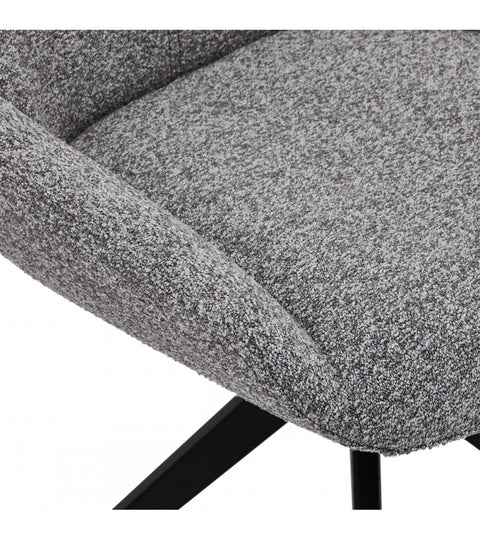 Rootz Dining Chair Set - Swivel Chair - Modern Dining Chairs - Luxurious Polyester Fabric - Foam Cushion Comfort - Sleek Metal Legs - 64cm x 56cm x 87cm