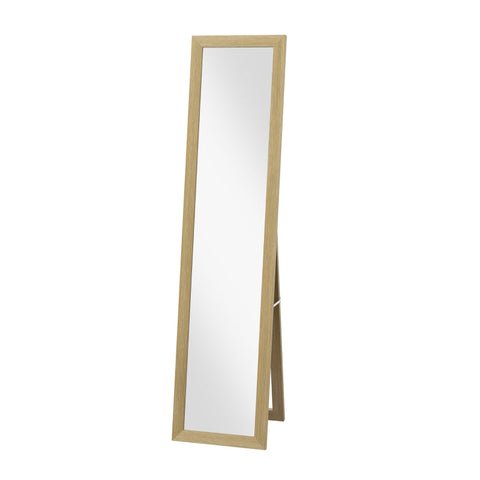 Rootz Tall Mirror with Frame - Floor Mirror - Full-Length - High Resolution - 37x3.8x157cm (Folded), 37x40x155cm (Open) - Antique Wood Finish