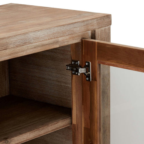 Rootz Highboard - Storage Cabinet - Sideboard - Solid Acacia Wood - Extensive Storage - Durable Build - Stylish Design - 160cm x 45cm x 140cm