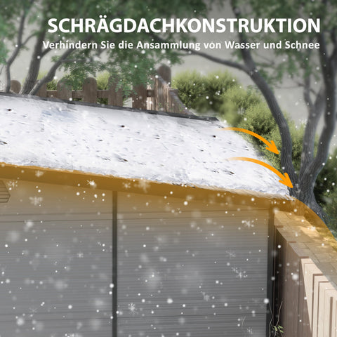 Rootz Garden Shed Bike Shelter - Tool Storage - Lockable Doors - Durable & Weatherproof - 1.9m x 1.9m x 2.15m