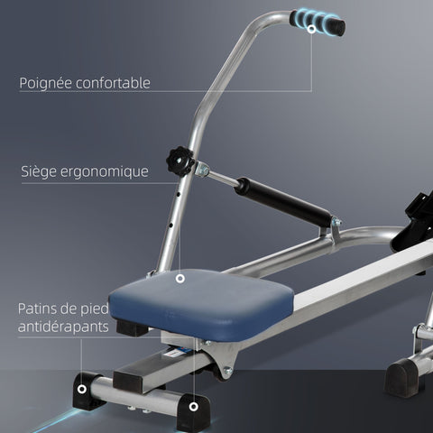 Rootz Foldable Home Trainer - Exercise Bike - Fitness Machine - 3-Level Resistance - LCD Display - Steel Frame - 129cm x 70cm x 70cm