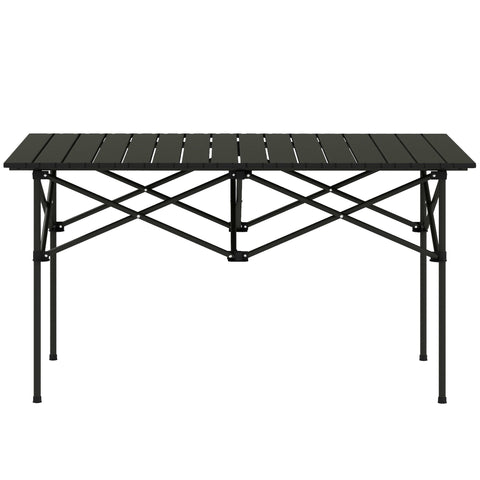 Rootz Camping Table - Folding Table - Portable Picnic Table - Durable Aluminum - 95cm x 55cm Black