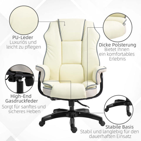 Rootz Ergonomic Office Chair - Computer Chair - Executive Chair - Maximum Comfort - 76cm x 80cm x 118-124cm