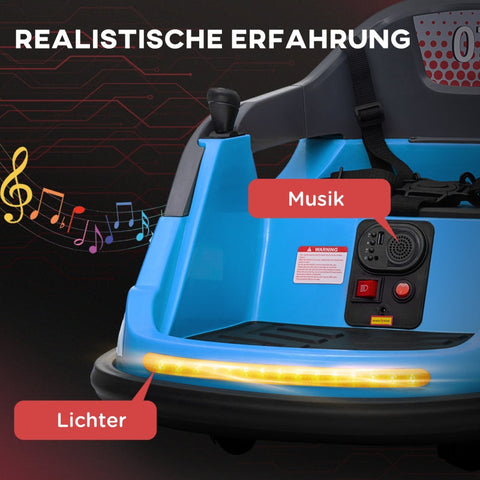 Rootz Electric Scooter for Children - Kids Ride-On Scooter - Child's Motorized Vehicle - Dual Motors - 360° Rotation - Safety Features - 74.5cm x 59.2cm x 45.6cm - Plastic and Metal - Blue+Gray+Black