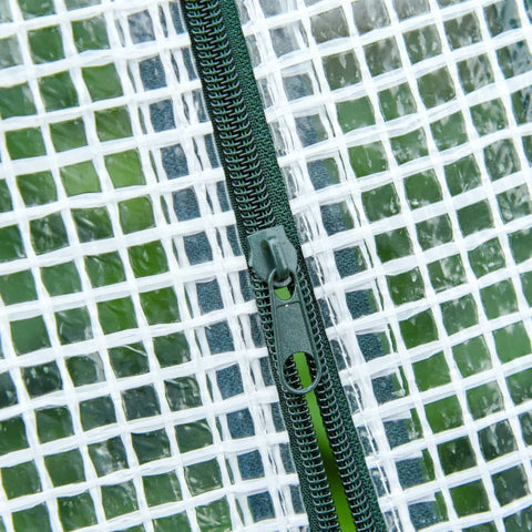 Rootz Mini Greenhouse - Film Greenhouse with 3 Rolling Windows - Weatherproof - Cold Frame for Garden - Balcony - Steel - White - 270 x 90 x 90 cm