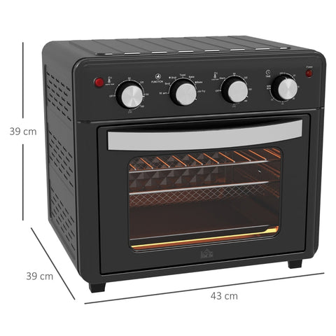 Rootz Mini Table Oven - Miniature Oven - Compact Cooker - 30L Capacity - Adjustable Temperature - 7 Cooking Modes - Energy Efficient - 43cm x 39cm x 39cm