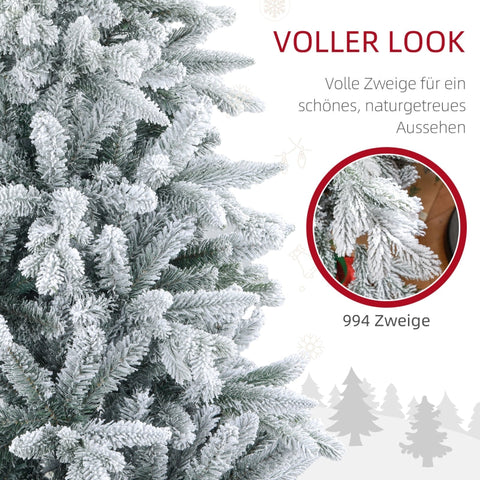 Rootz Snow-Covered Artificial Christmas Tree - Winter Tree - Festive Decor - Flame Retardant - Ø115cm x 180cm