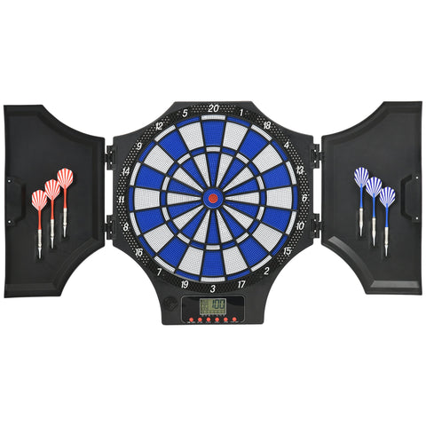Rootz Electronic Folding Dartboard - Digital Darts Game - LCD Display - 31 Games for 8 Players - 83L x 45W x 4H cm