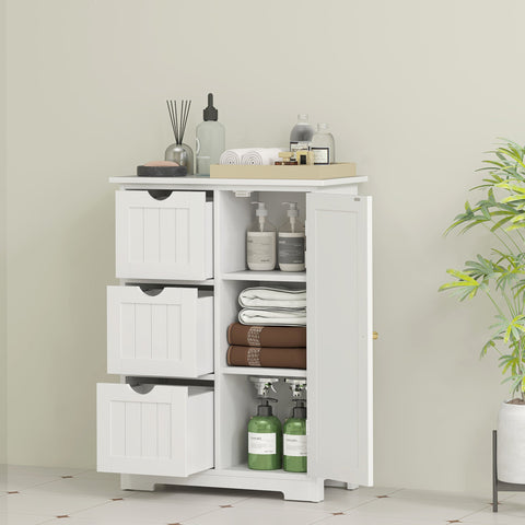 Rootz Bathroom Cabinet - Storage Unit - White Organizer - Moisture-Resistant MDF - 30cm x 30cm x 80cm