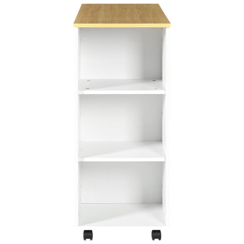 Rootz Multifunctional Kitchen Trolley - Space Saver - Mobile Cart - Smooth Mobility - 105L x 38W x 89H cm