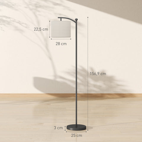 Rootz Floor Lamp - Adjustable Light - Standing Lamp - Remote Controlled - 11 Adjustable Brightness - 54.3cm x 30.6cm x 159.6cm