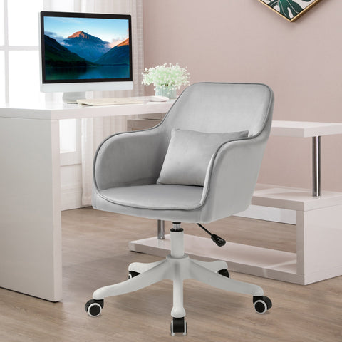 Rootz Velvet Office Chair - Swivel Chair - Ergonomic Seating - Massaging Cushion - 55W x 70D x 78-86H cm