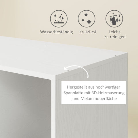 Rootz Wardrobe on Wheels - Mobile Wardrobe - Rolling Clothes Rack - Spacious Storage - 80 x 40 x 128 cm, White