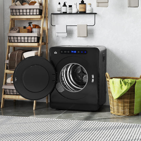 Rootz Compact Tumble Dryer - Clothes Dryer - Laundry Dryer - Touch Operation - 4kg Capacity - 49cm x 43cm x 61cm - Black