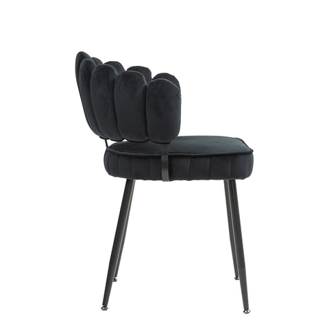 Rootz 2 Piece Set Velvet Dining Chairs - Dining Room Chairs - Office Chairs - Luxurious Comfort - 57.98cm x 56cm x 78cm