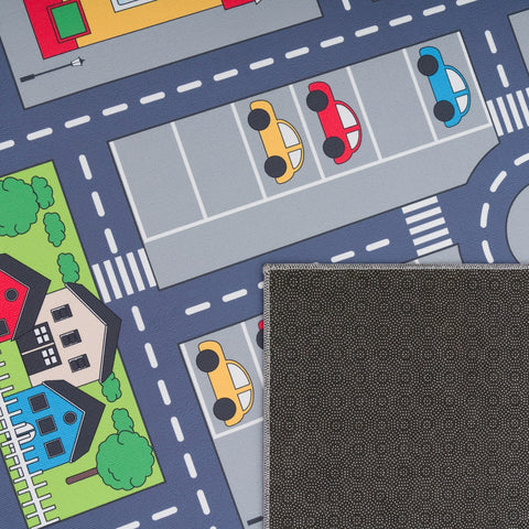 Children’s Play Rug – Creative City Street Map – Durable & Soft – Easy Clean