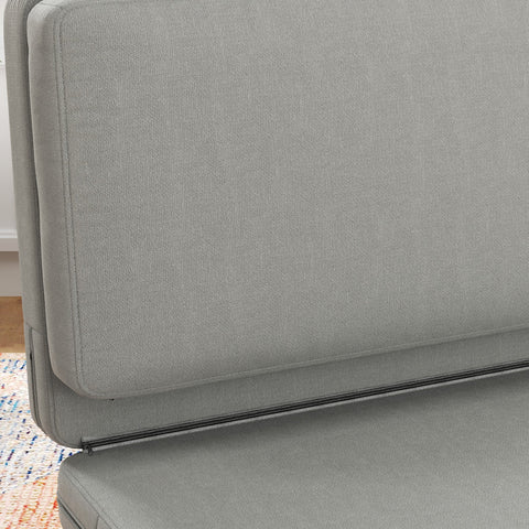 Rootz 2-in-1 Folding Recliner - Guest Mattress - Space-Saving Sofa - Thick Padding - 120x80x75cm & 120x275x10cm, Light Grey Velvet