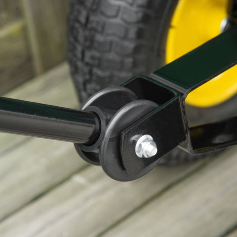 Rootz Hand Garden Trolley - Dump Cart - Yard Wagon - Tilting 75° - 125L, 200kg Load - 118cm x 58cm x 102cm - Convenient Transport