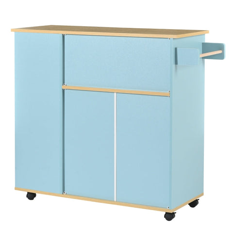 Rootz Minimalist Modern Kitchen Cart - Kitchen Island - Rolling Trolley - Movable Storage - 105L x 38W x 89.5H cm