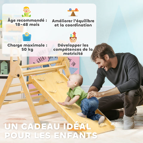 Rootz 5 in 1 Climbing Triangle Set - Indoor Playset - Toddler Gym - Enhances Motor Skills - 185cm x 66cm x 71cm