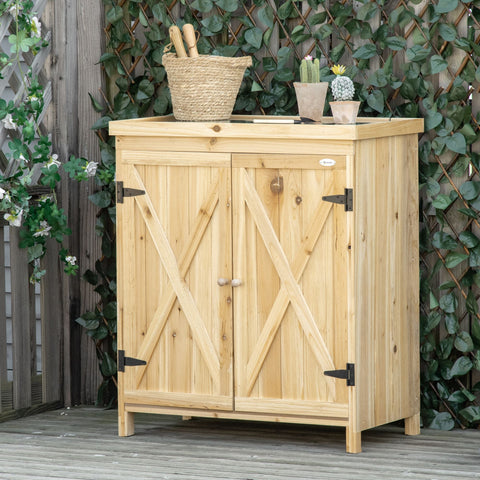 Rootz Garden Storage Cabinet - Garden Cabinet - Outdoor Storage - Rust-Resistant - 80x45x92 cm