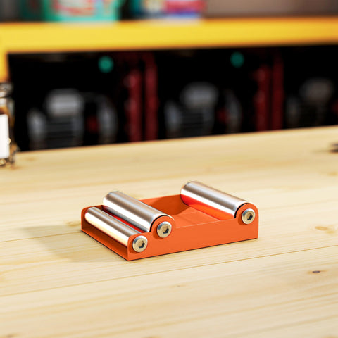 Rootz Motorcycle Cleaning Stand - Wheel Rotary Aid - Bike Roll Stand - 220kg Capacity - 15cm x 11.5cm x 4cm - Orange