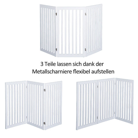 Rootz Dog Barrier - Pet Gate - Protective Grille - No Installation - Easy Setup - Flexible Configuration - Secure and Stable - 154.5cm x 1.8cm x 91.5cm - MDF