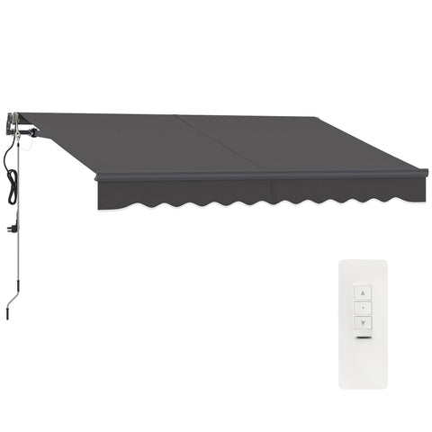 Rootz Klemmmarkise Awning - Retractable Canopy - Sun Shade - UV Protection - 296cm x 250cm - Durable Aluminum & Polyester Fabric