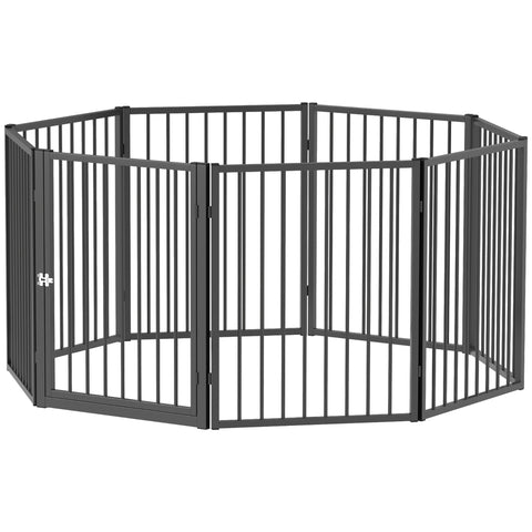 Rootz 8 Panel Dog Cliffs - Animal Enclosures - Foldable & Portable - Safe Play Area - 76cm x 60cm Panels, U-Shape 240cm x 120cm x 76cm