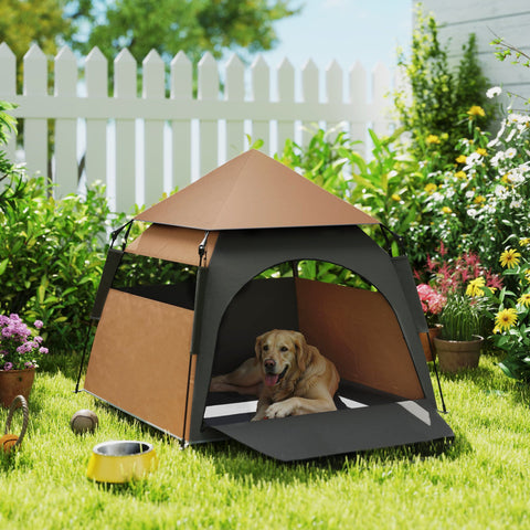 Rootz Pet Tent - Dog Tent - Foldable - Weather-Resistant Dog House - Portable & Easy to Assemble - 120cm x 120cm x 106cm