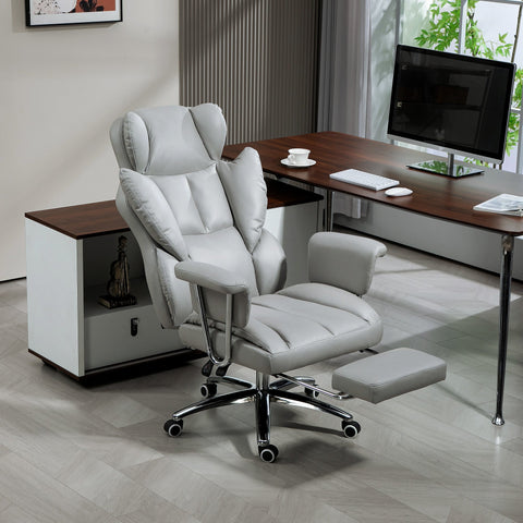 Rootz Ergonomic Office Chair - Desk Chair - Computer Chair - Adjustable Comfort - 74L x 65W x 120-128H cm -  Grey