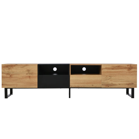 Rootz Modern TV Stand - Entertainment Unit - Media Console - Durable & Spacious - 190L x 38W x 48H cm