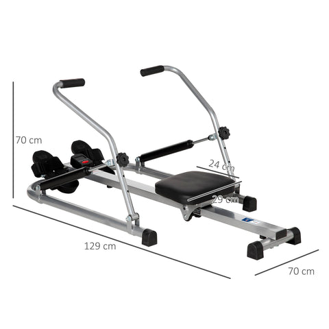 Rootz Foldable Home Trainer - Exercise Bike - Fitness Machine - 3-Level Resistance - LCD Display - Steel Frame - 129cm x 70cm x 70cm