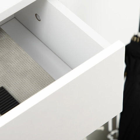 Rootz Schoenenkast met 2 kantelladen - Schoenenopberger - Halorganisator - Ruimte voor 12 paar - Verstelbare planken - 76 cm x 26 cm x 110 cm - Wit + Goud