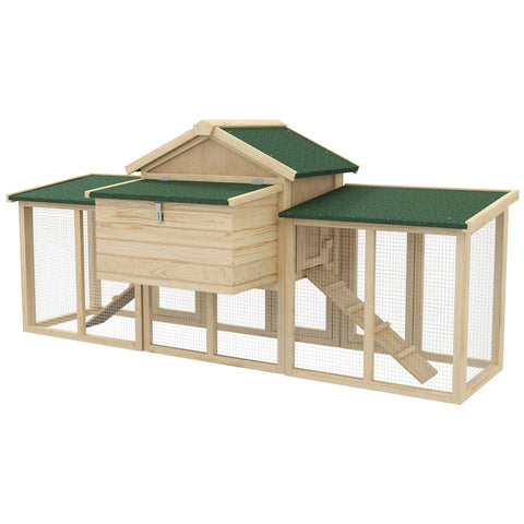 Rootz Chicken Coop – Poultry House – Hen Habitat – Secure & Ventilated – 204cm x 85cm x 93cm