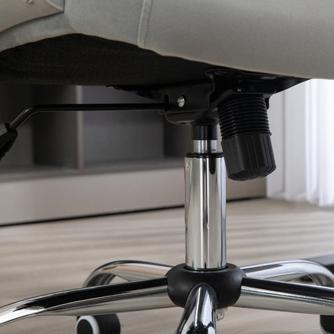 Rootz Velvet Office Chair - Desk Chair - Task Chair - Extra Thick Padding - Height Adjustable - 61cm x 61cm x 104-114cm