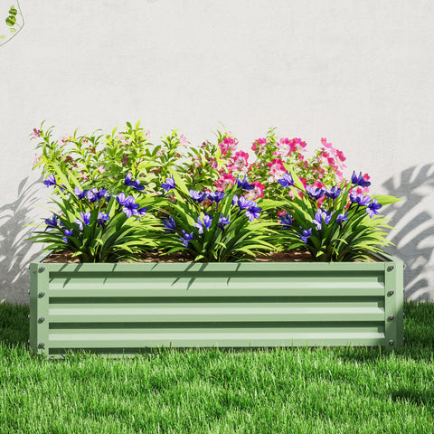 Rootz Garden Bed - Planting Box - Raised Planter - Long-Lasting Steel Housing - 120 x 120 x 30 cm
