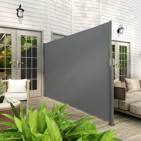 Rootz Side Awning - Extendable Opaque Privacy Screen - Sun Protection - UV Resistant - 300 x 180 cm