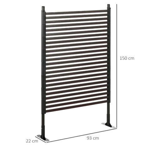 Rootz Garden Fence - Metal Fence - Expandable - Weatherproof - Rustproof - Steel - Brown - 93 x 22 x 150cm