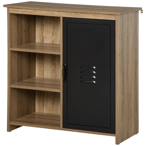 Rootz Industrial Buffet - Standing Storage Furniture - Cabinet - 3 Compartments - Extra Storage Space - 80cm x 35cm x 82cm