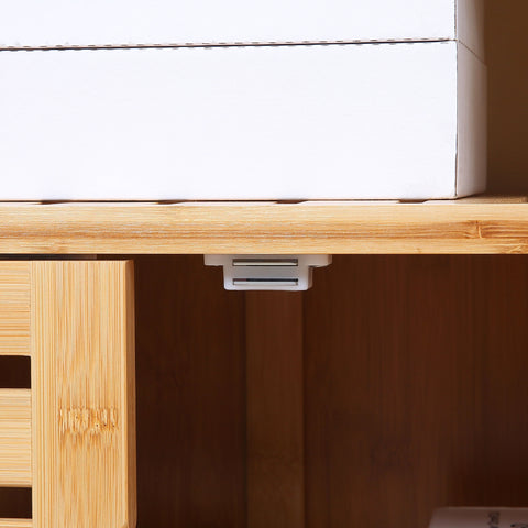 Rootz Buffet Storage Cabinet - Bamboo Sideboard - Kitchen Cupboard - Robust Design - 100 x 35 x 82 cm Brown