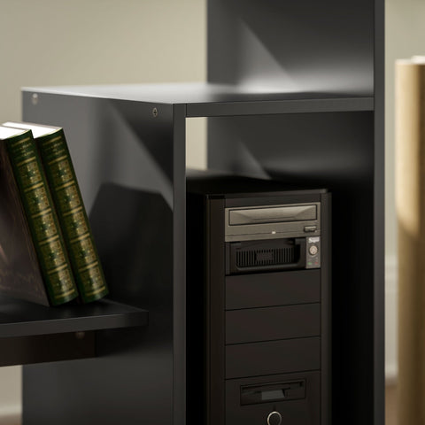 Rootz Computer Desk - Office Table - Workstation - Compact Design - 80 x 45 x 75 cm - Black