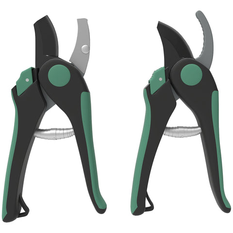 Rootz 2 Piece Garden Tool Set - Pruning Shears - Garden Scissors - Durable Metal - 21cm L x 6cm B x 2cm H