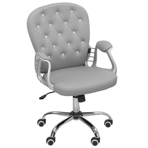 Rootz Ergonomic Office Chair - Desk Chair - Grey Seat - Padded Backrest for Comfort - 59.5cm x 60.103cm - Adjustable Height