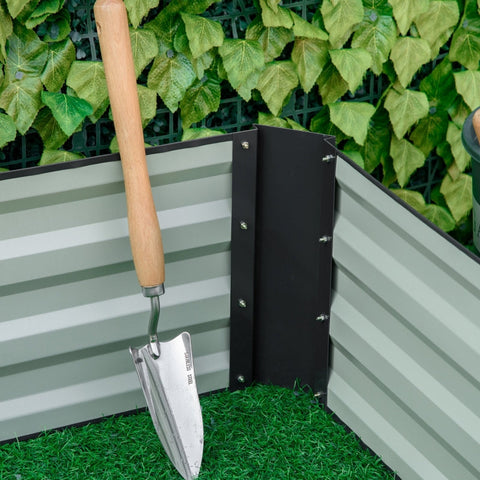 Rootz Steel verhoogd bed - tuinplanter - groentebed - roestbestendig - onkruidbestrijding - eenvoudige montage - 241 cm x 90,5 cm x 30 cm